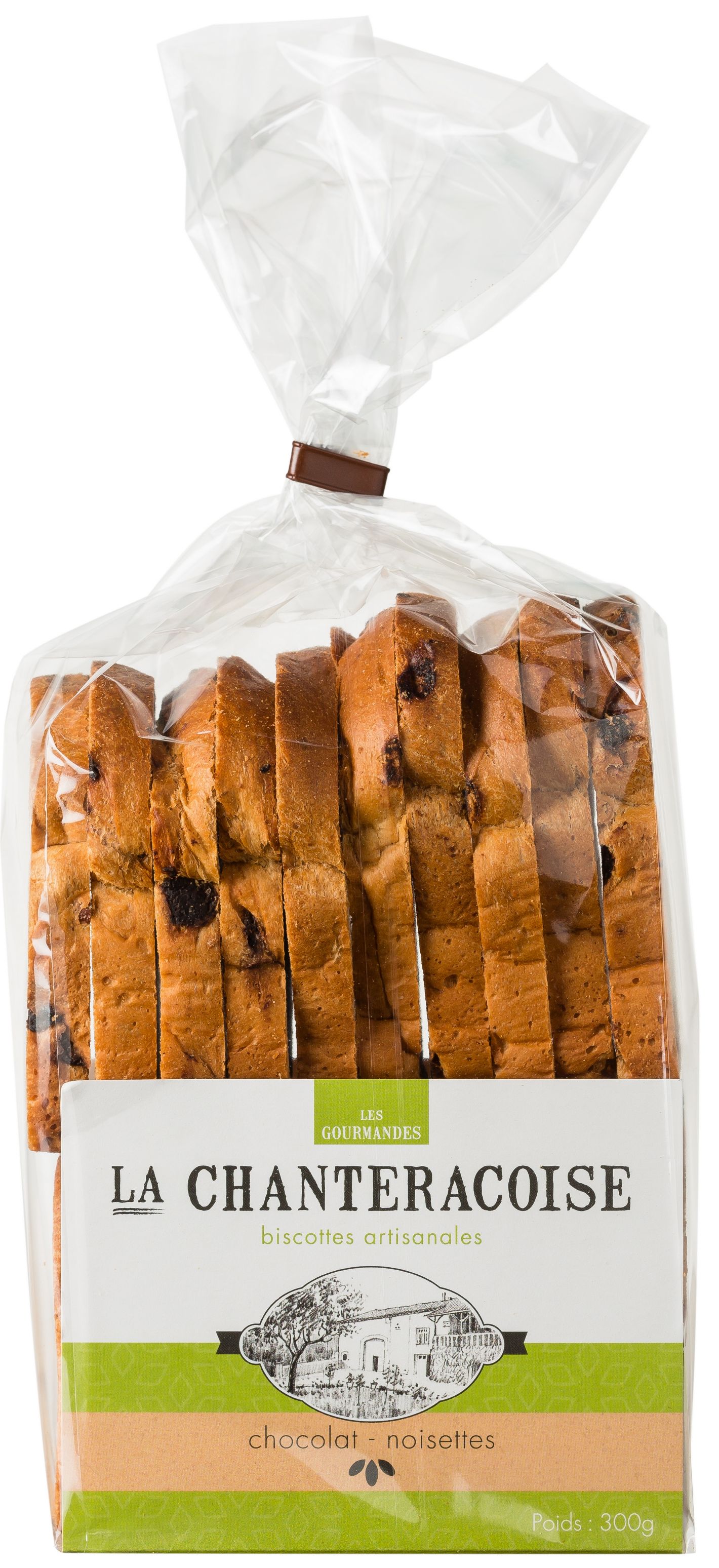 BISCOTTES GOURMANDES CHOCOLAT NOISETTES ARTISANALES 300G